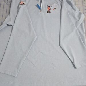 Devon & Jones Light Blue Quarter-Zip Pullover